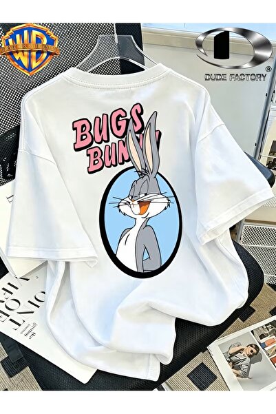 H&GHAMLEGİYİM TRICOU UNISEX OVERSIZE CU IMPRIMEU, CU GULER ROTUND, PENTRU FEMEI