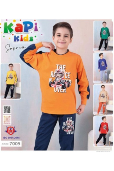 Kapi Kids 7011 Erkek Çocuk Uzun Kol Pijama Takım