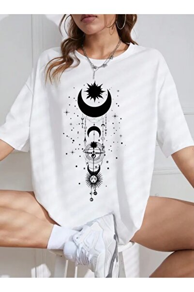 NIGRUM PARDUS New Season Galaxy Symbol Printed 100% Cotton Plus Size Women's ...