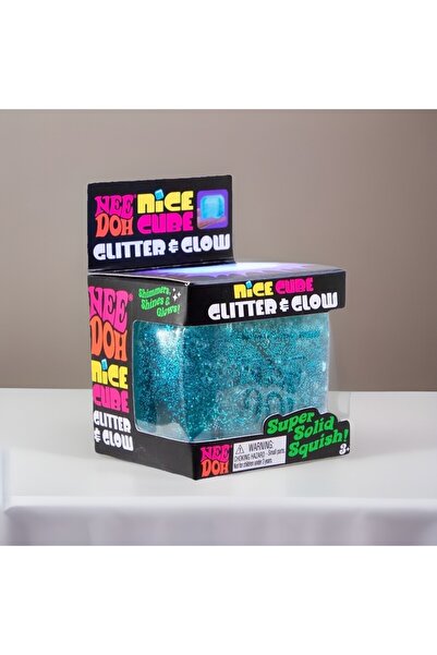 Needoh Cub Nice Cube cu sclipici și strălucire ALBASTRU