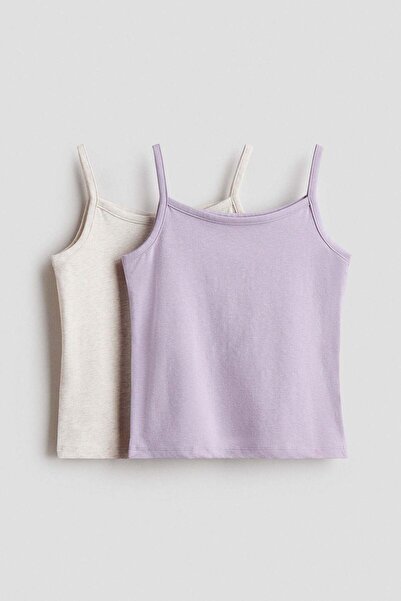 H&M 2-pack cotton strappy tops