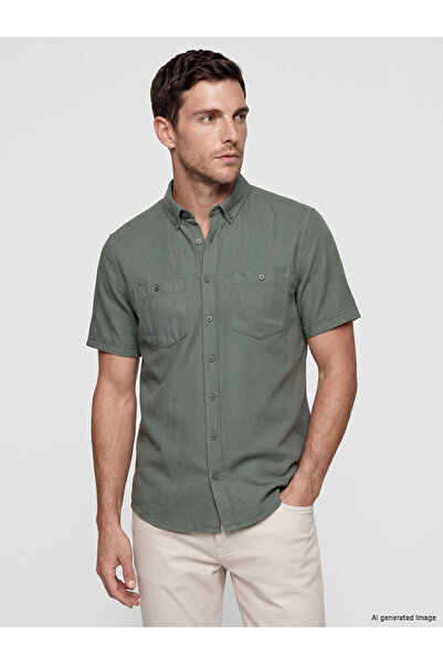 LC Waikiki Rmz Gi̇yi̇m Farkiyla Standard Fit Dobby Men's Shirt