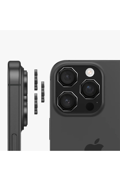 CaseHub iPhone 14 Pro / 14 Pro Max Safir Kamera Koruyucu Premium Sekizgen Tasarım Takma ve Çıkarma Aparatlı