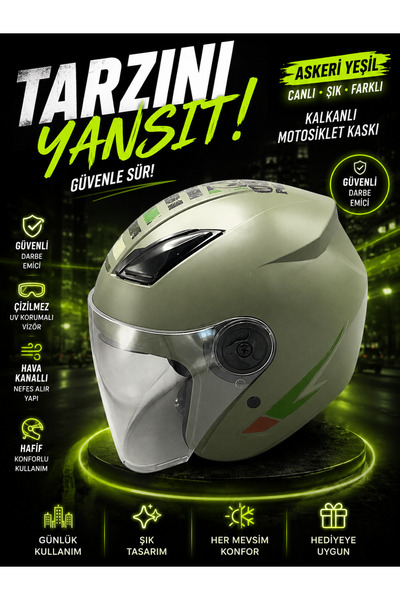 HZN MOTOR Motosiklet İthal Oem Kalite Yarım Kask | Açık Model Kask |59/60/61 ...