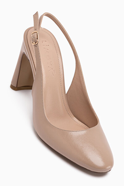 Limoya Dorte Beige Thick Heeled Women's Shoes