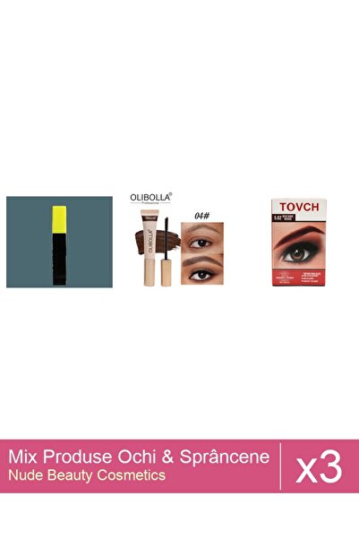 Makeup Set Mix 3 produse Rimel Sprancene: Rimel Ushas , Negru, Rimel sprancen...