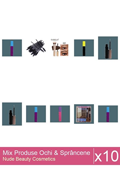 Makeup Set Mix 10 produse Rimel Sprancene: Tus / Lipici magnetic, negru, Set ...