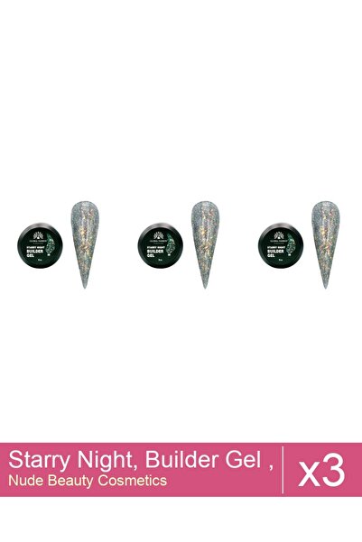 Makeup Set 3x Starry Night, Builder Gel , 15 g , Nr 08