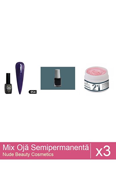 Makeup Set Mix 3 produse Nail Oja: Gel de constructie UV LED, FSM, 15g, 21, O...