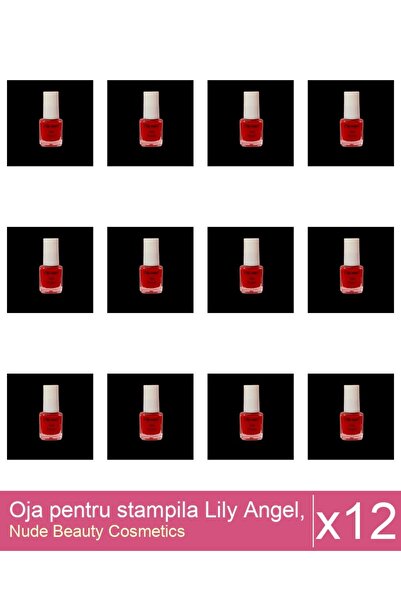 Makeup Set 12x Oja pentru stampila Lily Angel, rosie, 5ml