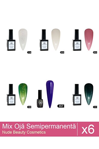 Makeup Set Mix 6 produse Nail Oja: Oja semipermanentă Global Fashion, Gel pol...