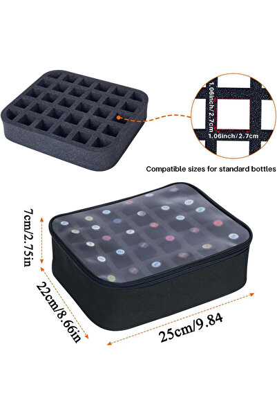 Choice Black 30 Grids Nail Polish Storage Bag nail artist bag nail tool organ...