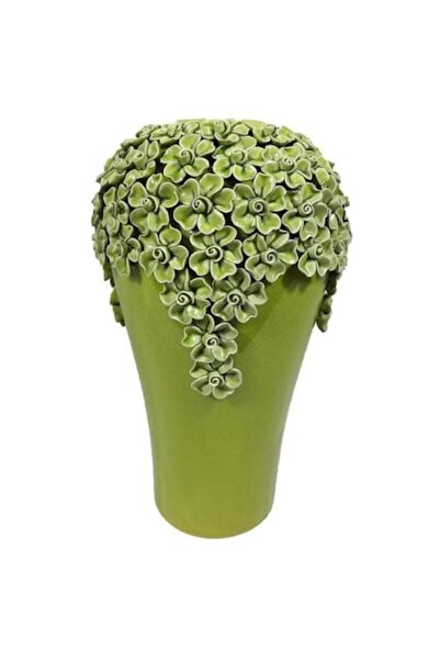 Goliat Vază decorativă Goliat, flori eterne, verde, 33cm