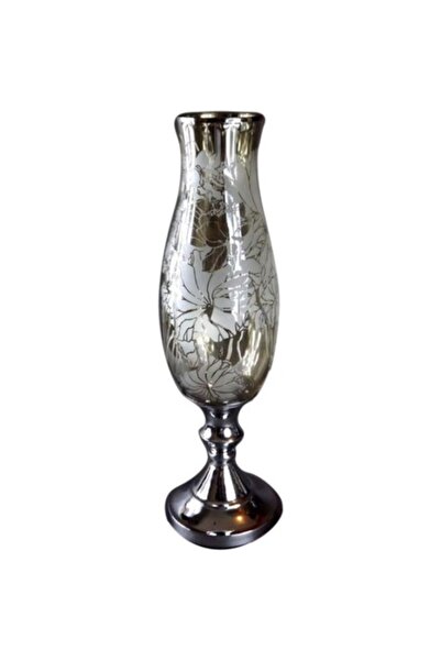 Goliat Vază elegantă, opalizantă cu decor floral, antiderapantă, 15x55 cm