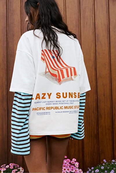 Pull & Bear Hamak grafik baskılı t-shirt