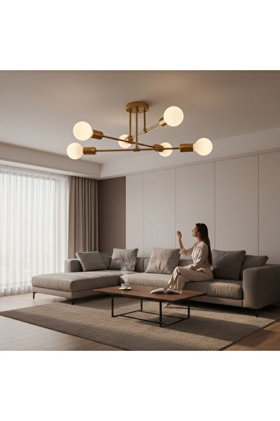 DELIGHT LUSTRA ASTRA CUPRU 6XE27 42W 700X200mm