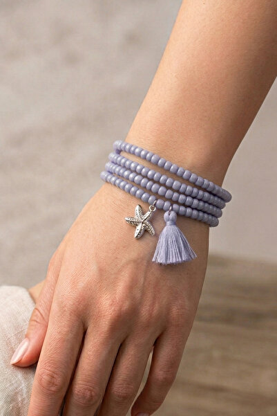 PETEK AKSESUAR Multiple Bead Tassel Sea Star Bracelet