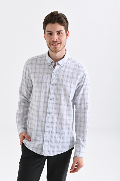 F&K 100% Cotton Long Sleeve Men's Shirt