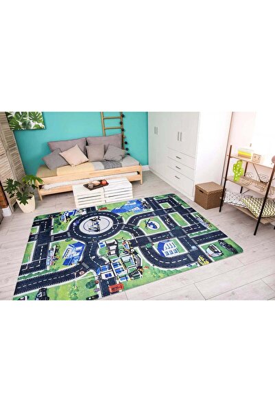 halinet Halı.Net Multi-Colored Modern Washable Non-Slip Living Room Carpet Ha...