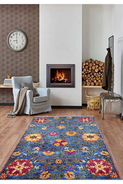 halinet Halı.Net Multi-Colored Ethnic Bohemian Washable Non-Slip Living Room ...