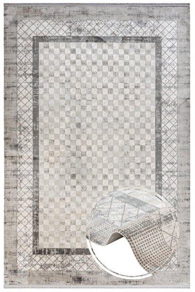 halinet Halı.Net White Modern Washable Non-Slip Living Room Carpet Nexus-Jado...