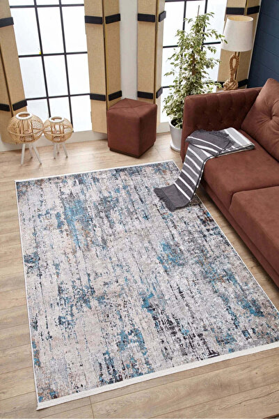 halinet Halı.Net White Vintage Antique Washable Non-Slip Living Room Carpet H...