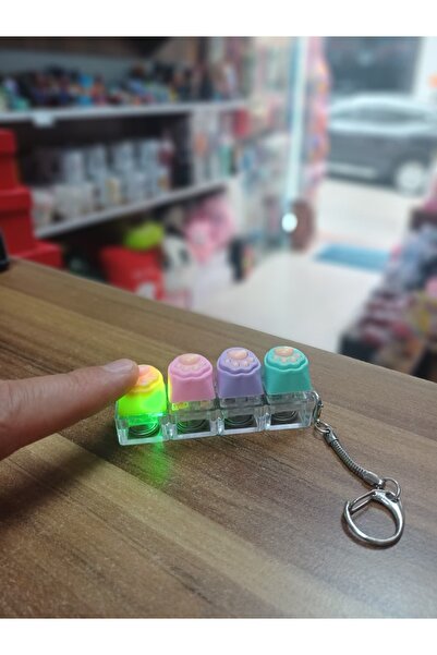 BlcBoutique Patili Switch Klavye Anahtarlık Renkli Paw Tuş Tasarım Anti-Stres...
