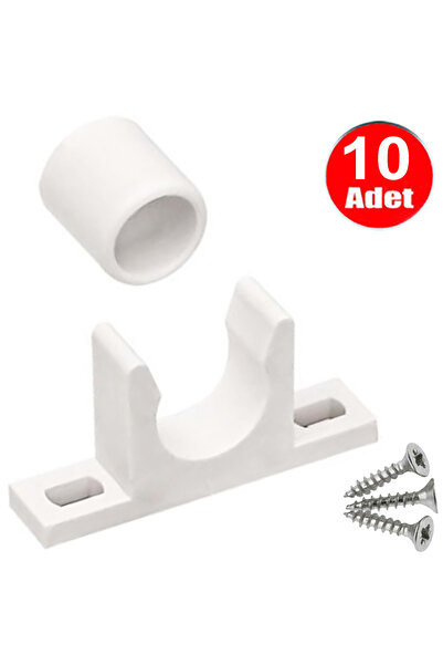 MEKA Dolap Kapak Çıt Çıt Mekanizması Beyaz Plastik Kapak Tutucu 10 Adet Sinek...
