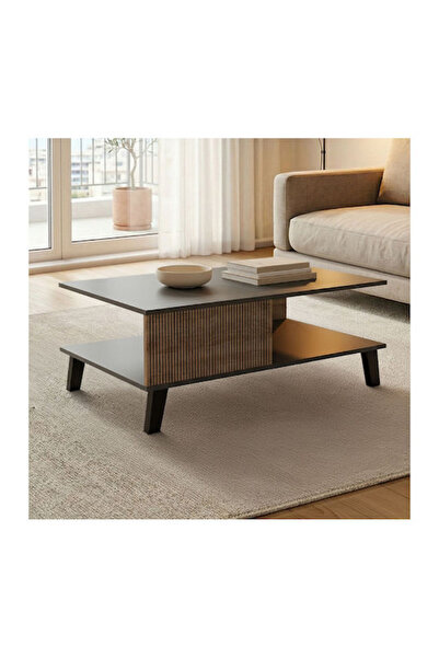 Other Τραπεζάκι σαλονιού Tuscany pakoworld sonoma-ανθρακί 83x54x34εκ