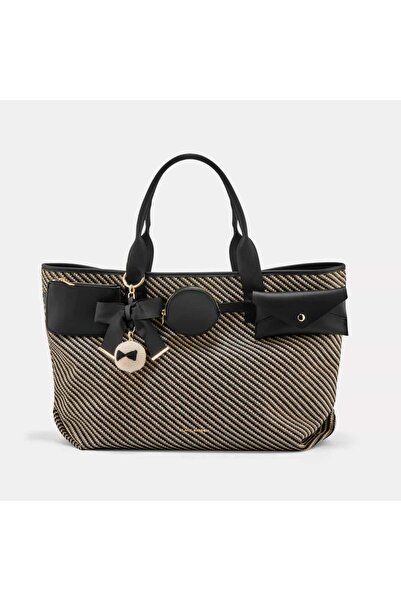 Black Ribbon Vera Maxi Tote Bag