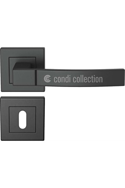 Condi Collection مقبض باب من الفولاذ المقاوم للصدأ باللون الأسود الثابت 1701K