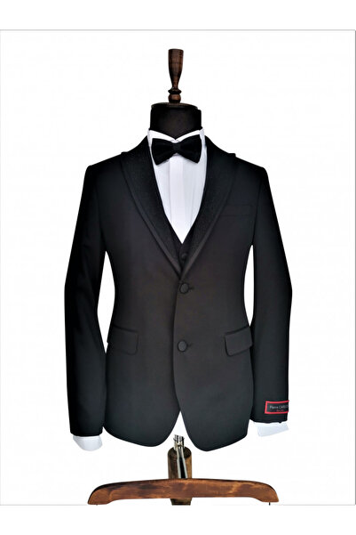 Pierre CARLOS Costum ocazie Negru Slim Fit din 4 Piese Wayne negru