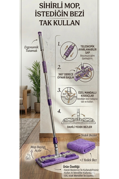 EKİCİOĞLU Mandallı mop