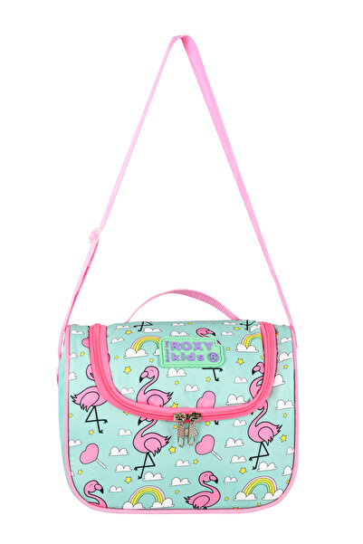YOUOY Mint Green Flamingo Printed Thermal Insulated Lunch Box