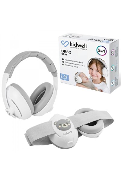 Kidwell ORSO grey 2 in 1 noise protection headphones