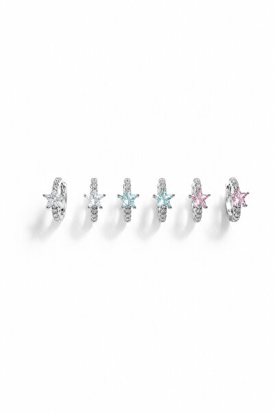 Okko Store Colorful Ring Stars 6-Piece Earrings