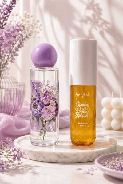 Girly Talk Soft Bouquet 100 ml & Happy Forever Kadın Parfüm Mist 90 ml 2 'li Set