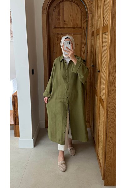Minharir Tina Muslin Fabric Shirt Dress