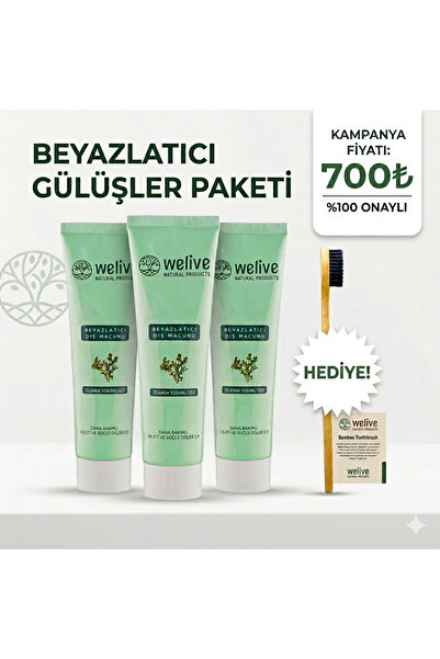 Welive Izlanda Toothpaste 3-Pack Set + Toothbrush Gift