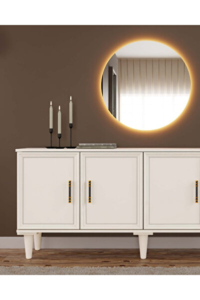 miracool Kardelen Konsol & Led Işıklı Ayna Dahil / Çok Amaçlı Dolap / Komple MDF
