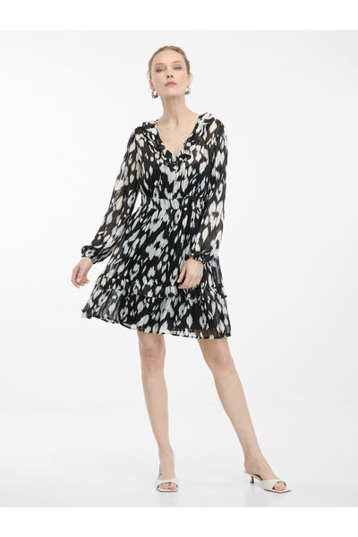 ORSAY White and black women's patterned dress