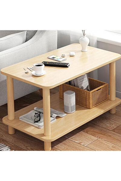 GGEROU Coffee table,Tea Table,End Table 60x30x53cm,Wood Sofa Table,Modern Min...