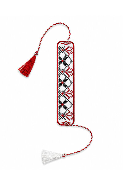 brodezcu Adjustable traditional embroidered bracelet with Romanian folk motif...