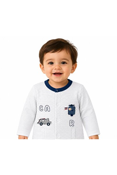 NiLi Baby Boy Striped Snap Button Cardigan