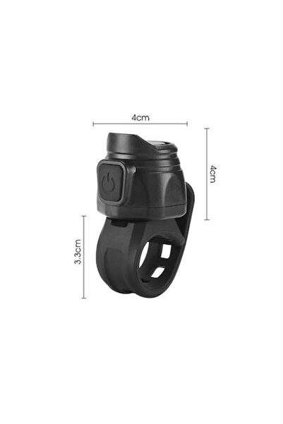 West Biking Claxon de bicicletă, West Biking, ABS, negru, 4 x 4 x 7.3 cm