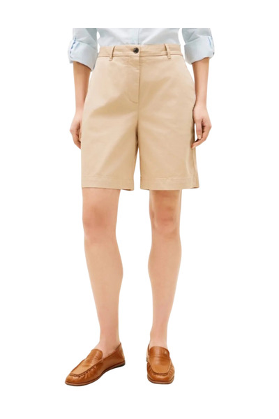 Tommy Hilfiger Γυναικεία Βερμούδα Μπεζ WW0WW49648-AEG