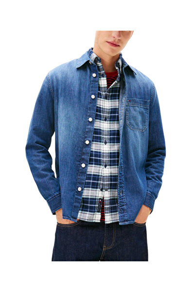 Tommy Hilfiger Ανδρικό Τζιν Πουκάμισο Navy Μπλε Tommy Jeans DM0DM22303-1BK