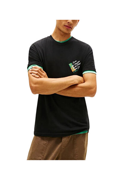 Tommy Hilfiger Ανδρικό T-shirt Μαύρο Tommy Jeans DM0DM22533-BDS
