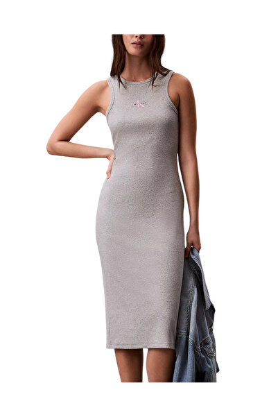 Calvin Klein Γυναικείο Αμάνικο Φόρεμα Γκρι LV047F242G-P79