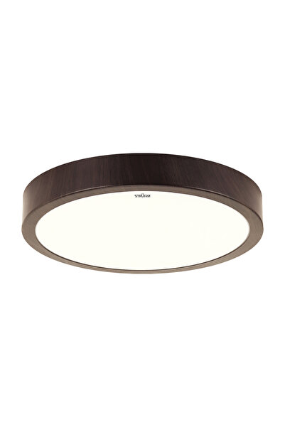 Struhm Plafonieră LED de baie ATUT, rotundă, 48cm, montaj aplicat, Lemn Wenge...